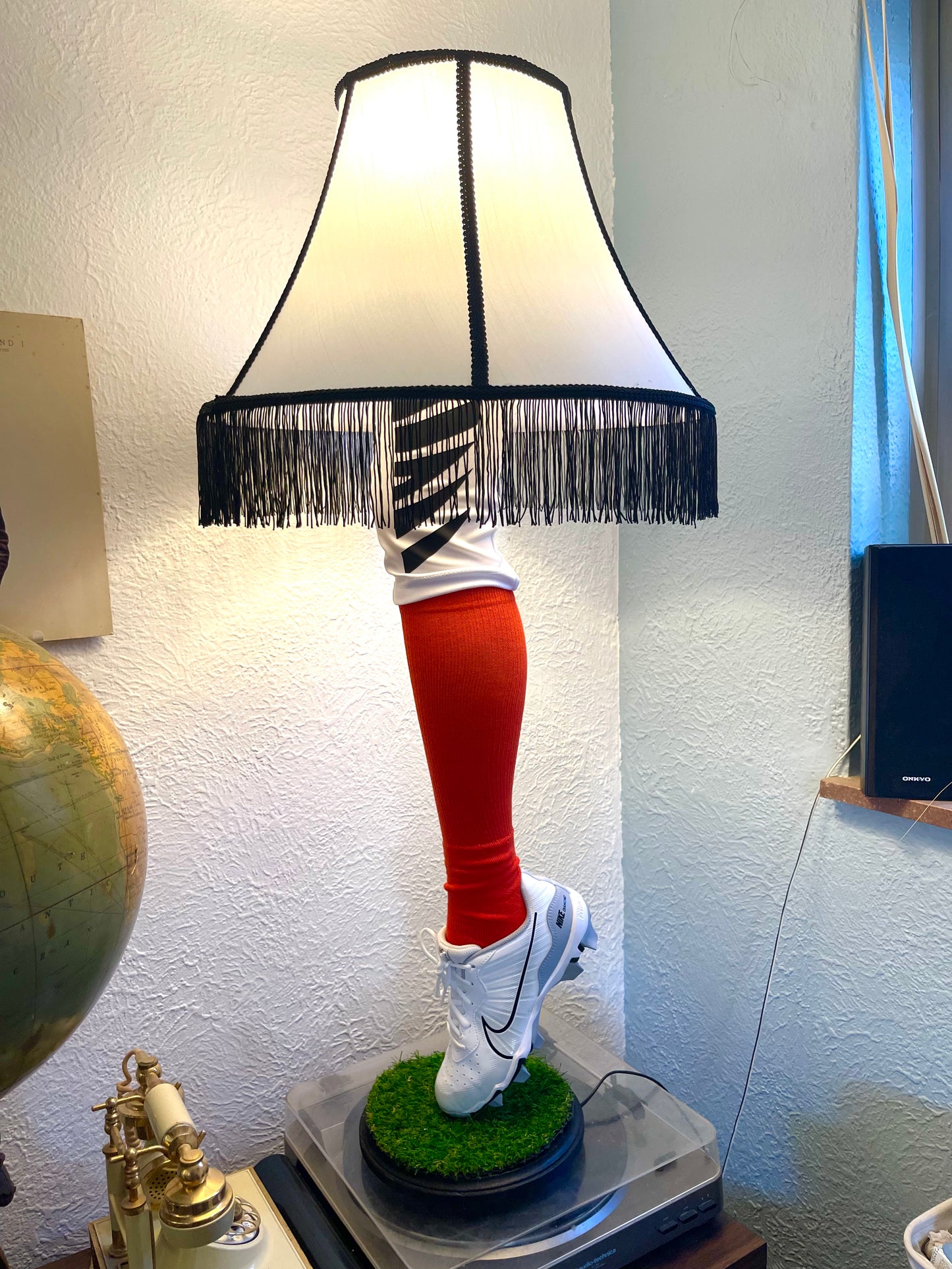 Cincy Football Leg Lamp - Handmade in Cincinnati