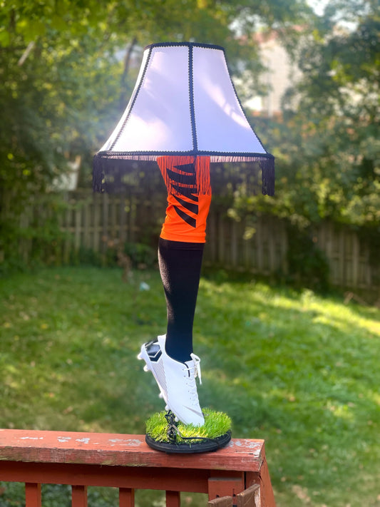 ORANGE ALTERNATE - Cincy Football Leg Lamp - Handmade in Cincinnati