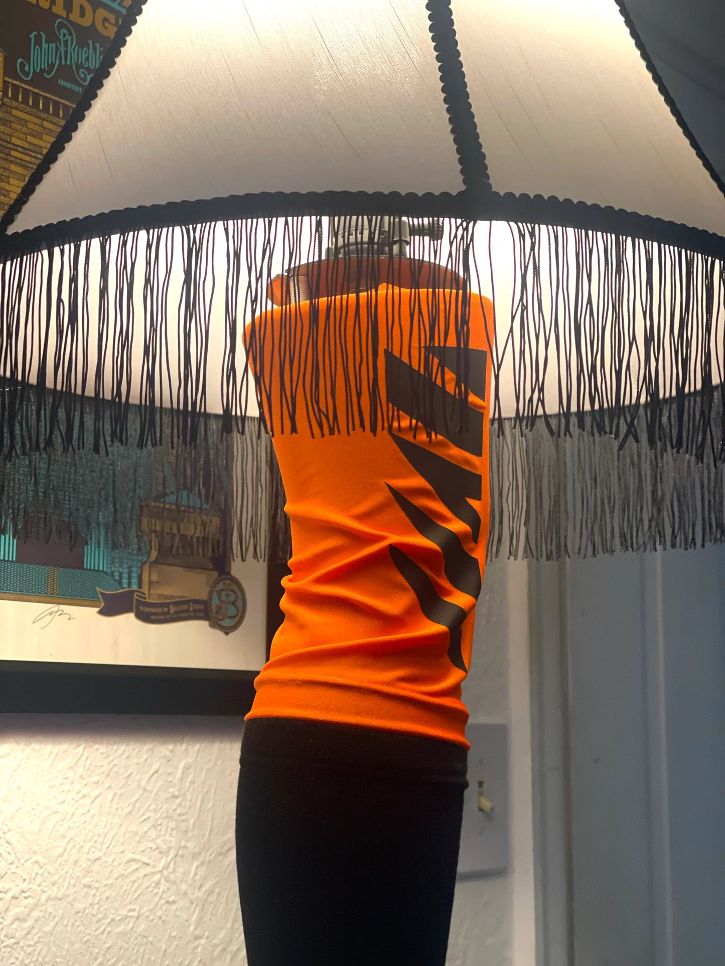 ORANGE ALTERNATE - Cincy Football Leg Lamp - Handmade in Cincinnati