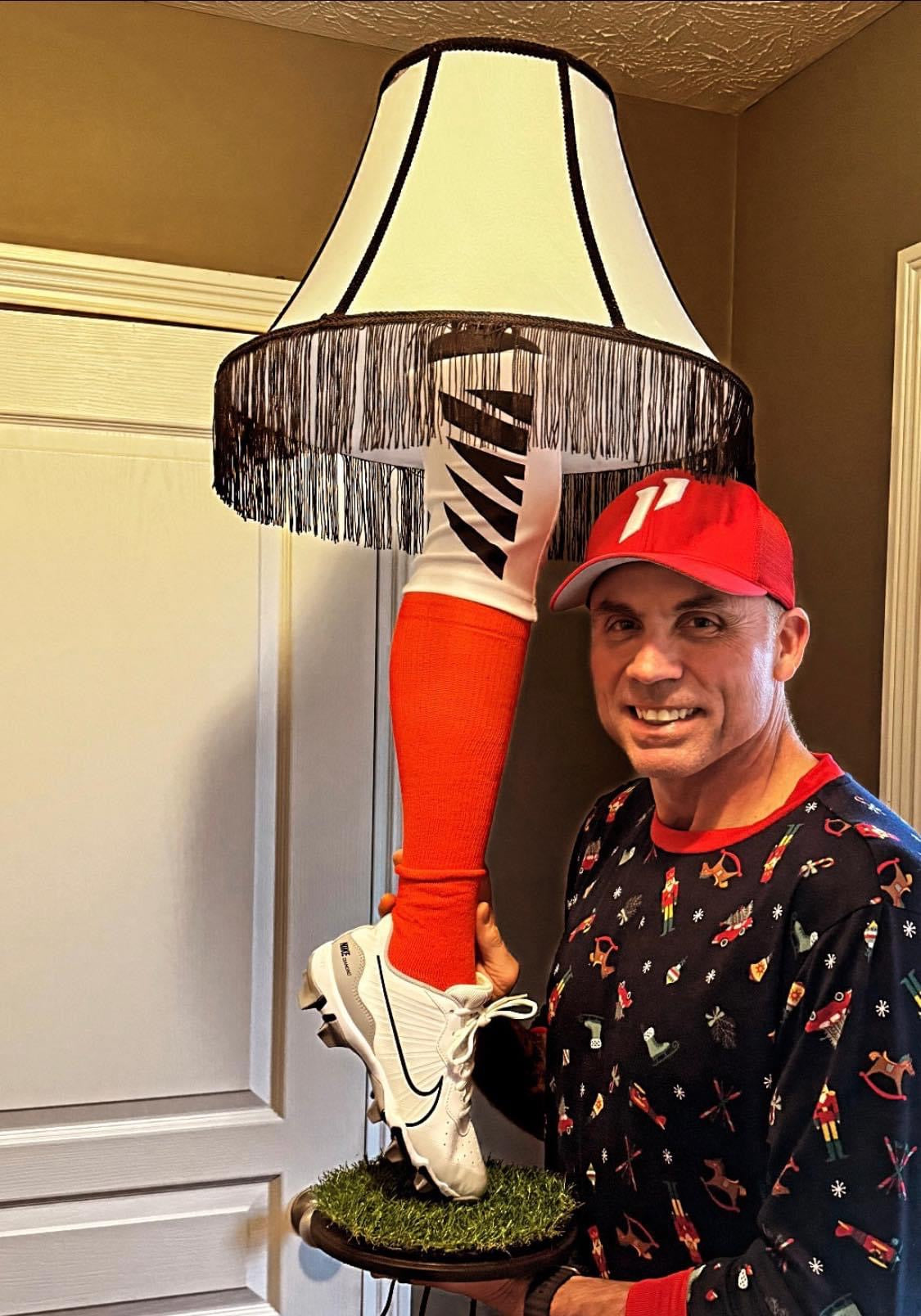 Cincy Football Leg Lamp - Handmade in Cincinnati